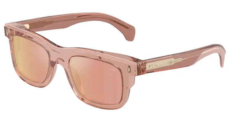 Unisex Moncler ME6004 CLARO 30087J Occhiali da sole Acetato Rosa Oro Squadrata Normale