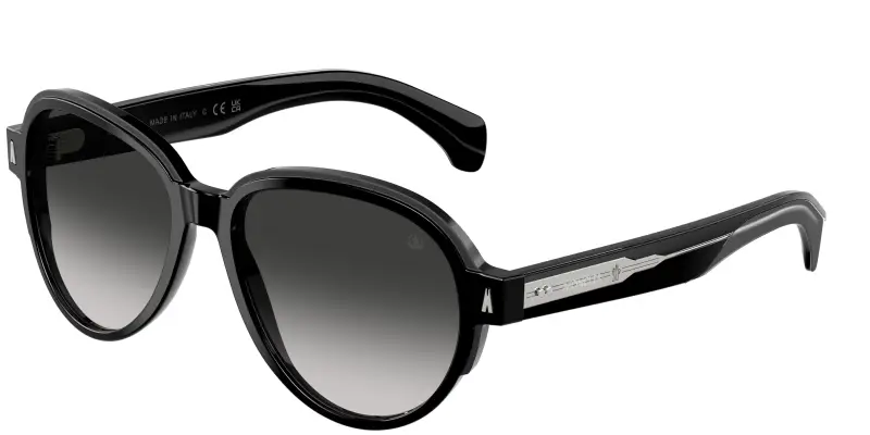 Unisex Moncler ME6005 SWANSPAN 30013C Occhiali da sole Acetato Nero Grigio Pilot Normale Sfumato