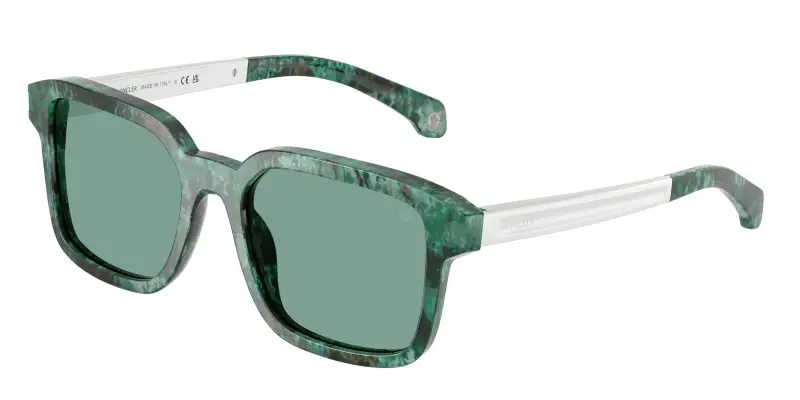 Unisex Moncler ME6006 QUADERNA 301282 Occhiali da sole Acetato Marrone Verde Squadrata Normale