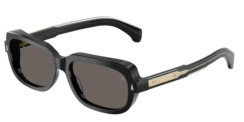 Unisex Moncler ME6008 SUNTRAP 300187 Occhiali da sole Acetato Nero Grigio Pillow Normale