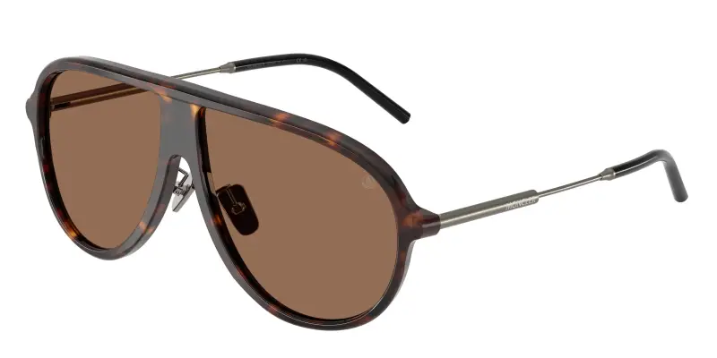 Unisex Moncler ME6009 GLYDE 300273 Occhiali da sole Acetato Tartaruga Marrone Pilot Normale
