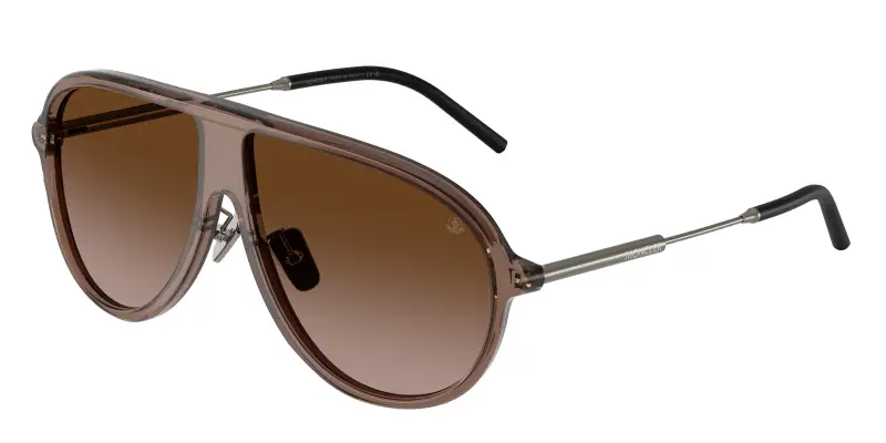 Unisex Moncler ME6009 GLYDE 301813 Occhiali da sole Acetato Marrone Marrone Pilot Normale Sfumato