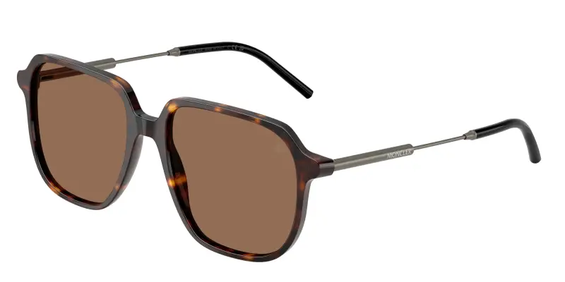Unisex Moncler ME6010 CYLIN 300273 Occhiali da sole Acetato Tartaruga Marrone Pilot Normale