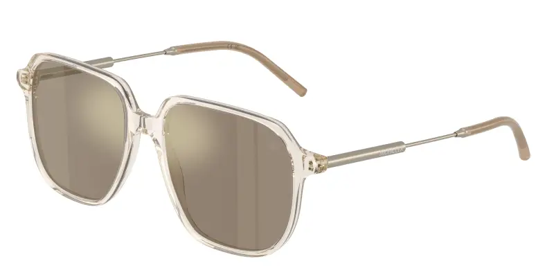 Unisex Moncler ME6010 CYLIN 30035A Occhiali da sole Acetato Trasparente Marrone Pilot Normale Specchiato