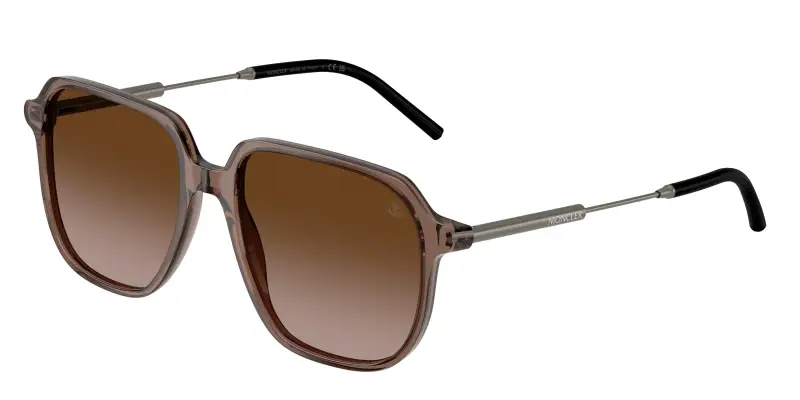 Unisex Moncler ME6010 CYLIN 301813 Occhiali da sole Acetato Marrone Marrone Pilot Normale Sfumato