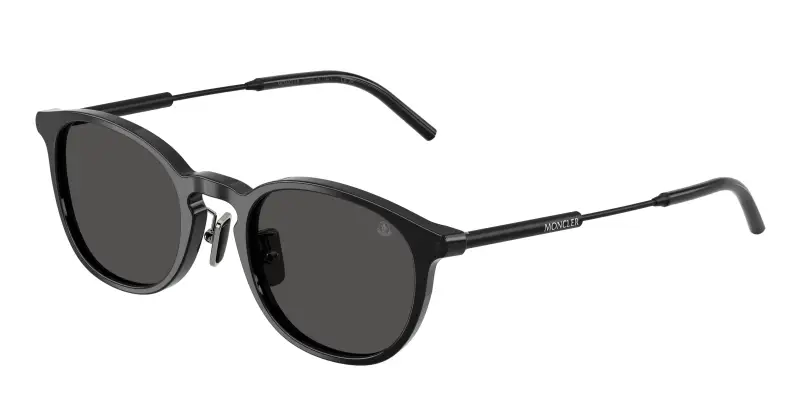 Unisex Moncler ME6011D BARBB 300187 Occhiali da sole Acetato Nero Grigio Rotonda Normale