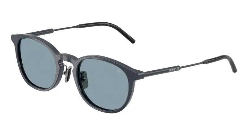 Unisex Moncler ME6011D BARBB 302072 Occhiali da sole Acetato Blu Azzurro Rotonda Normale