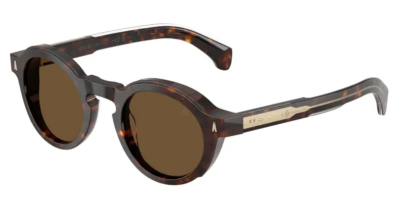 Unisex Moncler ME6012 AURONE 300273 Occhiali da sole Acetato Tartaruga Marrone Rotonda Normale