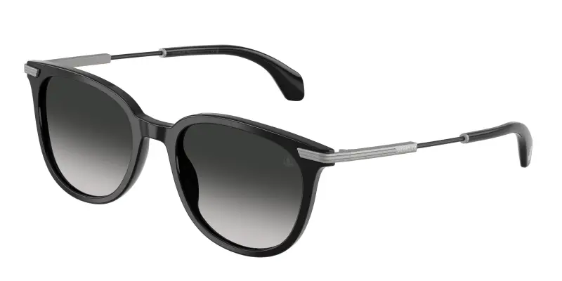 Unisex Moncler ME6013 KORRA 30013C Occhiali da sole Acetato Nero Grigio Rotonda Normale Sfumato
