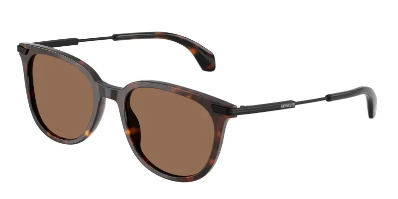 Unisex Moncler ME6013 KORRA 300273 Occhiali da sole Acetato Tartaruga Marrone Rotonda Normale