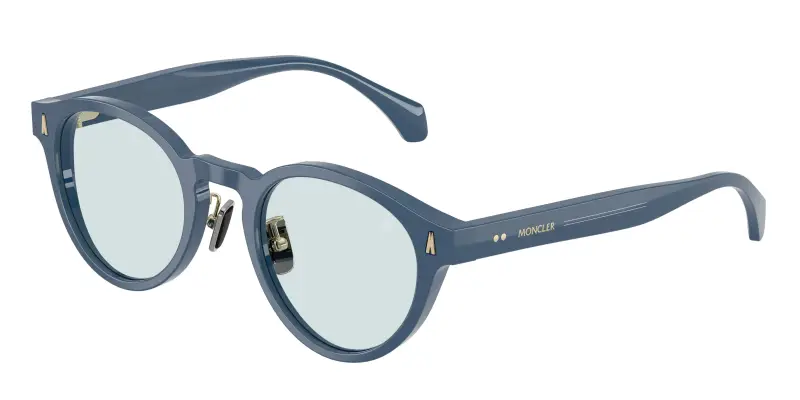 Unisex Moncler ME6017D EMBER 3028N2 Occhiali da sole Acetato Blu Azzurro Rotonda Fotocromatiche