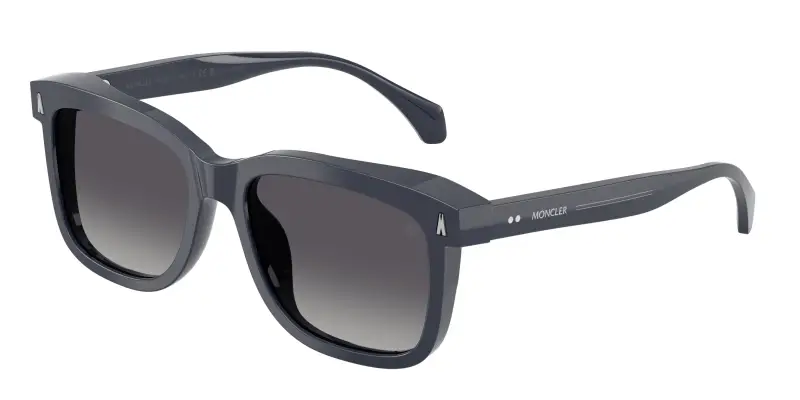 Unisex Moncler ME6018 VALAIRE 3020T3 Occhiali da sole Acetato Blu Grigio Pillow Polarizzata