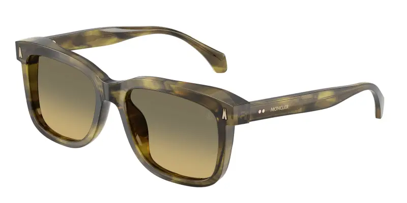Unisex Moncler ME6018 VALAIRE 3027L0 Occhiali da sole Acetato Verde Verde Pillow Normale Sfumato