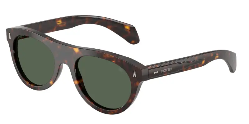 Unisex Moncler ME6022U SPLASH 300271 Occhiali da sole Acetato Tartaruga Verde Rotonda Normale