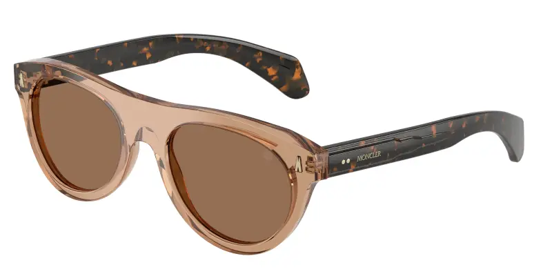 Unisex Moncler ME6022U SPLASH 303773 Occhiali da sole Acetato Marrone Marrone Rotonda Normale