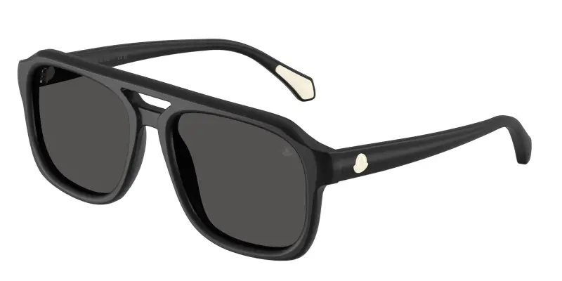 Unisex Moncler ME6024 VANTOS 300187 Occhiali da sole Acetato Nero Grigio Pillow Normale