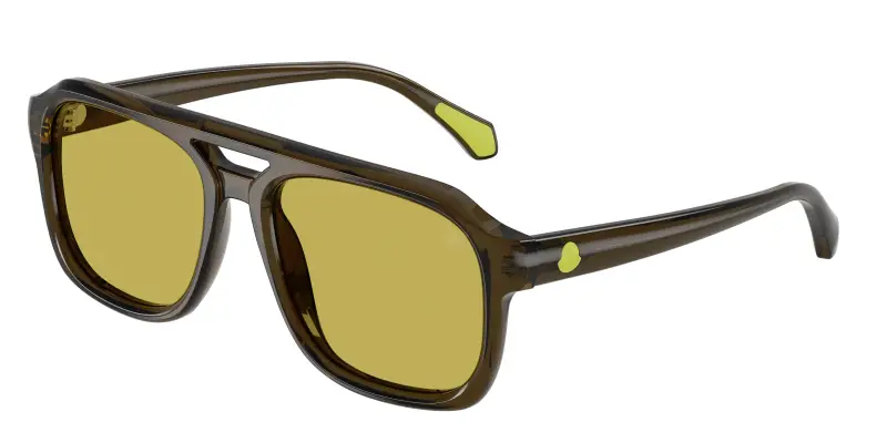 Unisex Moncler ME6024 VANTOS 304382 Occhiali da sole Acetato Verde Verde Pillow Normale