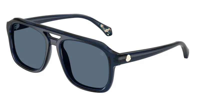 Unisex Moncler ME6024 VANTOS 304780 Occhiali da sole Acetato Blu Blu Pillow Normale