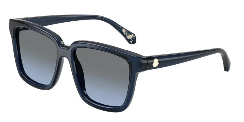 Unisex Moncler ME6026 CLASICO 30478F Occhiali da sole Acetato Blu Blu Pillow Normale Sfumato
