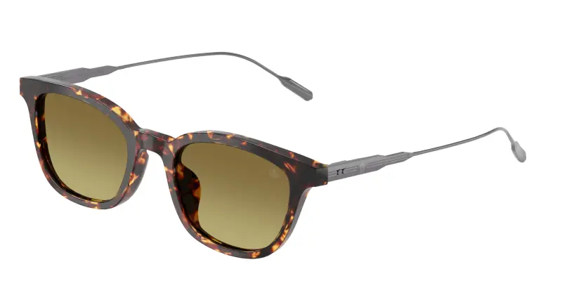 Unisex Moncler ME6027D LENTIS 30382A Occhiali da sole Acetato Marrone Verde Pantos Normale Sfumato