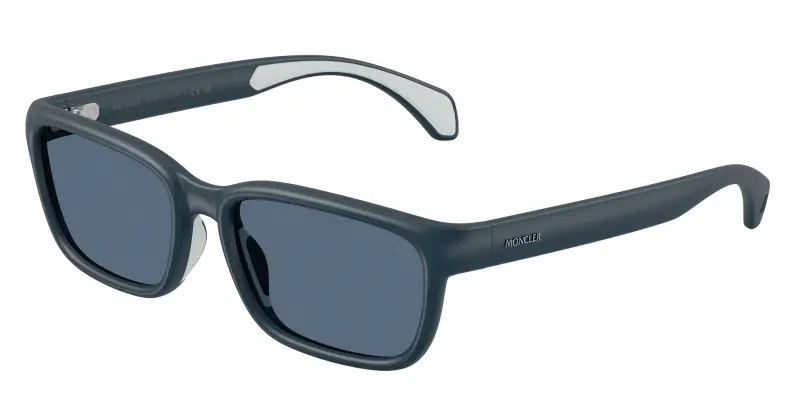 Unisex Moncler ME8002 SLICKA 500880 Occhiali da sole Iniettato Blu Blu Pillow Normale