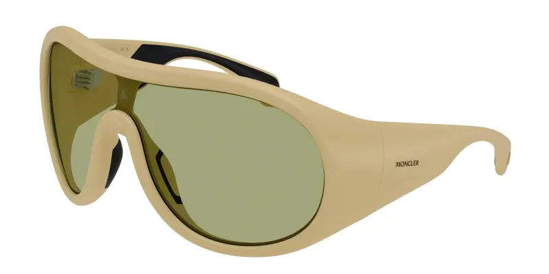 Unisex Moncler ME8004 CLOCHE 501882 Occhiali da sole Iniettato Marrone Verde Pilot Normale