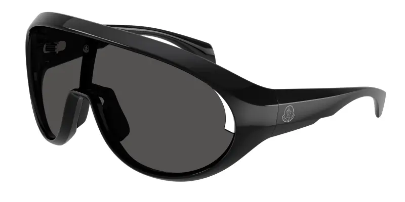 Unisex Moncler ME8010 CONTRAST 500187 Occhiali da sole Iniettato Nero Grigio Rotonda Normale