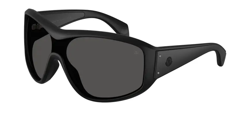 Unisex Moncler ME8016U THYRA 500687 Occhiali da sole Iniettato Nero Grigio Rotonda Normale