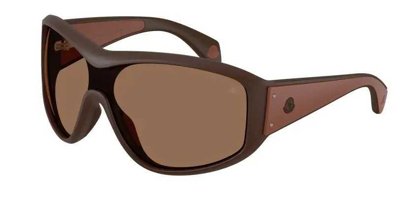 Unisex Moncler ME8016U THYRA 503573 Occhiali da sole Iniettato Marrone Marrone Rotonda Normale