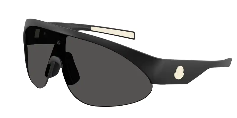 Unisex Moncler ME8019U MYRR 500687 Occhiali da sole Iniettato Nero Grigio Rotonda Normale