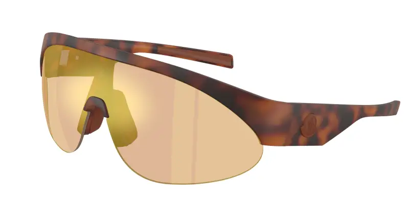 Unisex Moncler ME8019U MYRR 50267J Occhiali da sole Iniettato Marrone Marrone Rotonda Specchiate