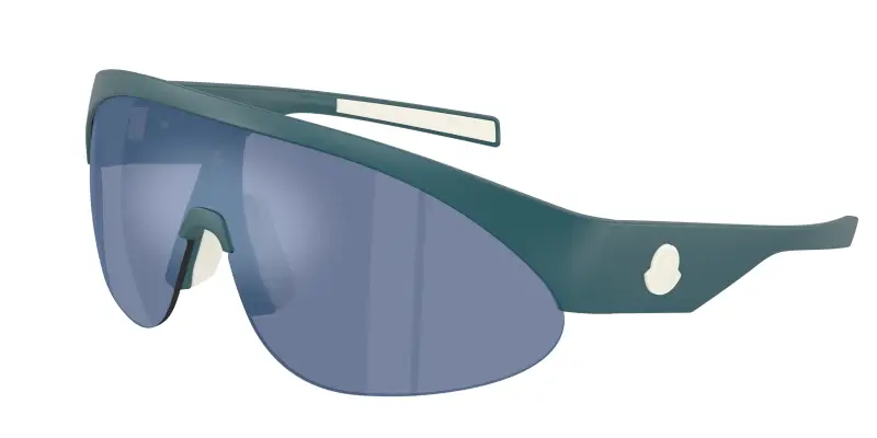 Unisex Moncler ME8019U MYRR 50411U Occhiali da sole Iniettato Blu Blu Rotonda Normale