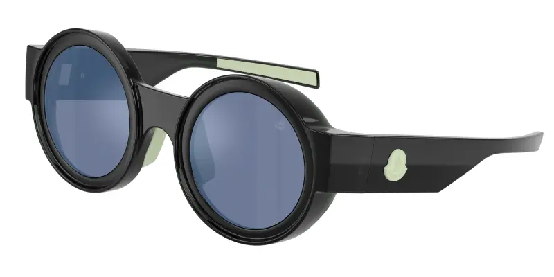 Unisex Moncler ME8020U MODUS 50391U Occhiali da sole Iniettato Verde Blu Rotonda Normale