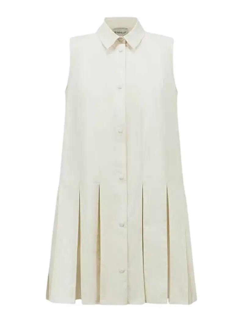 Vestito Chemisier In Cotone Bianco