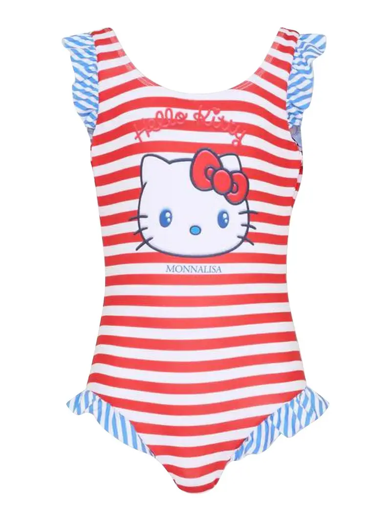 Costume Intero Con Stampa Rosso