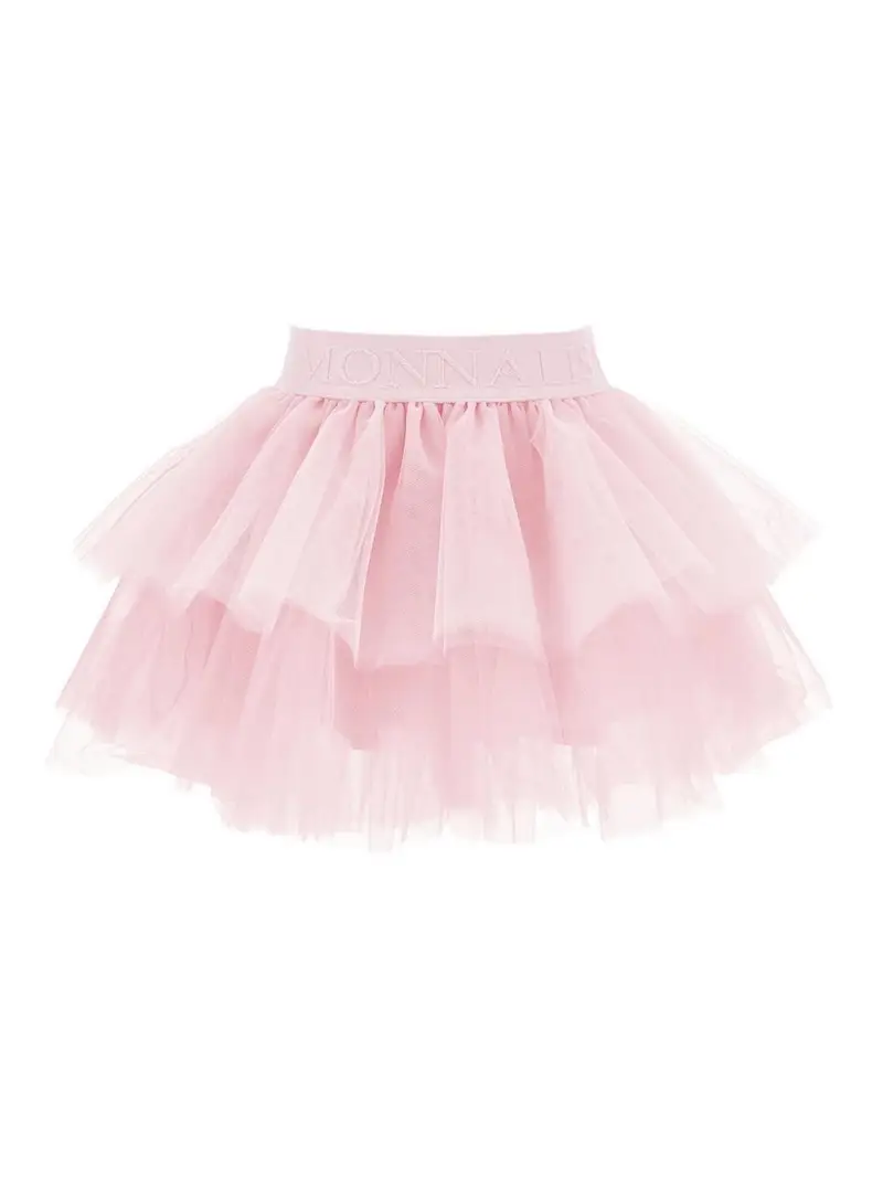 Gonna In Tulle Color Carne E Neutri