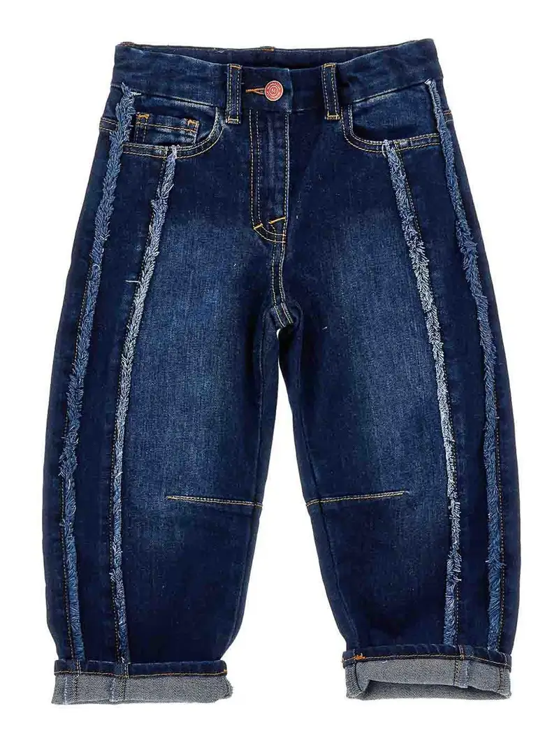 Jeans Con Applicazione Hello Kitty Blu