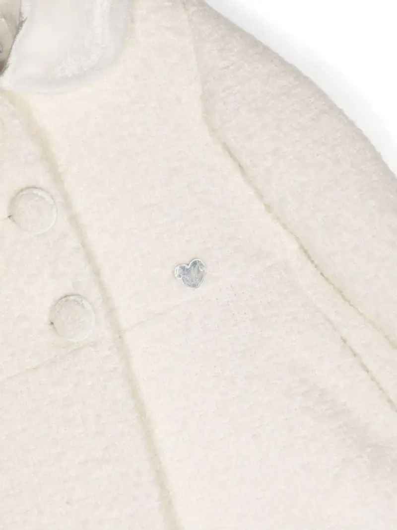 Cappotto bianco effetto bouclè Panna miniatura 3