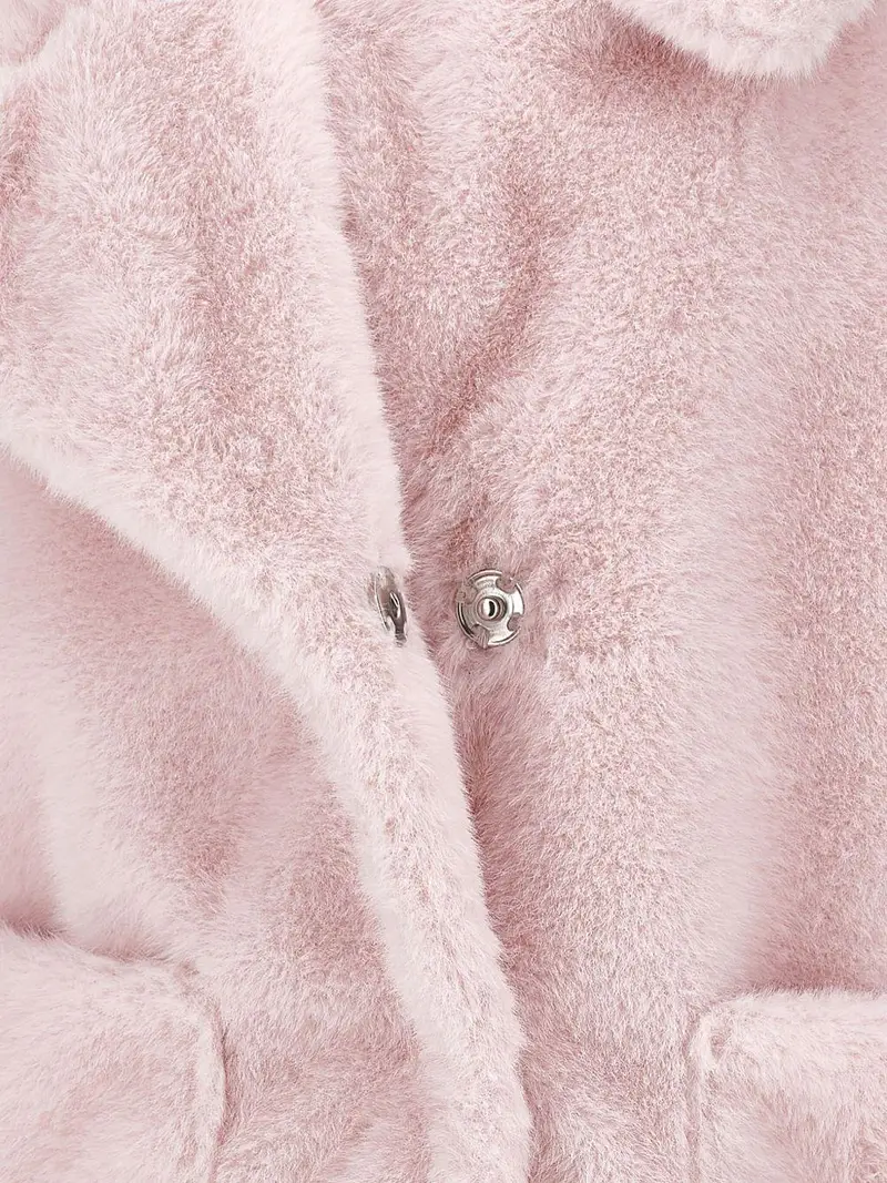 Cappotto Monopetto Rosa Chiaro miniatura 3