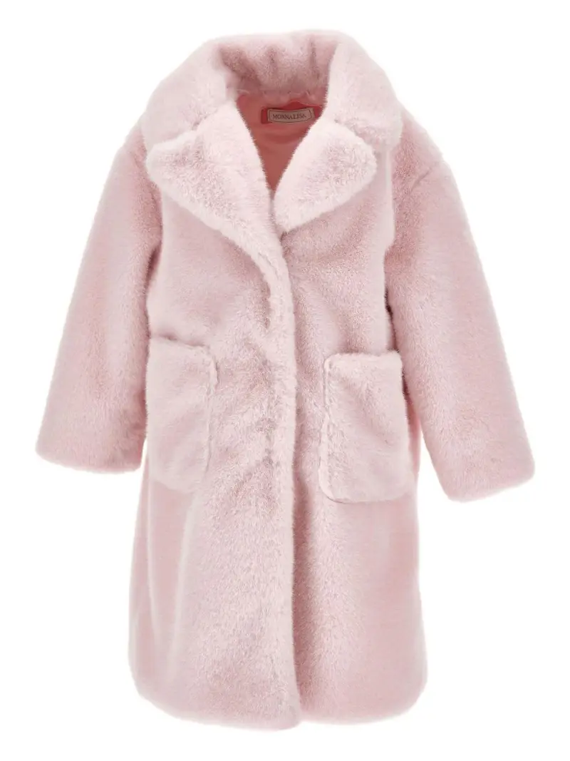 Cappotto Monopetto Rosa Chiaro