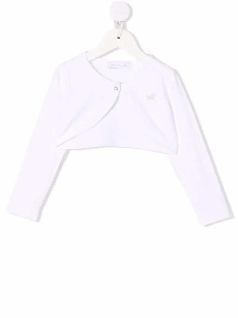 Coprispalle bianco con bottone gioiello