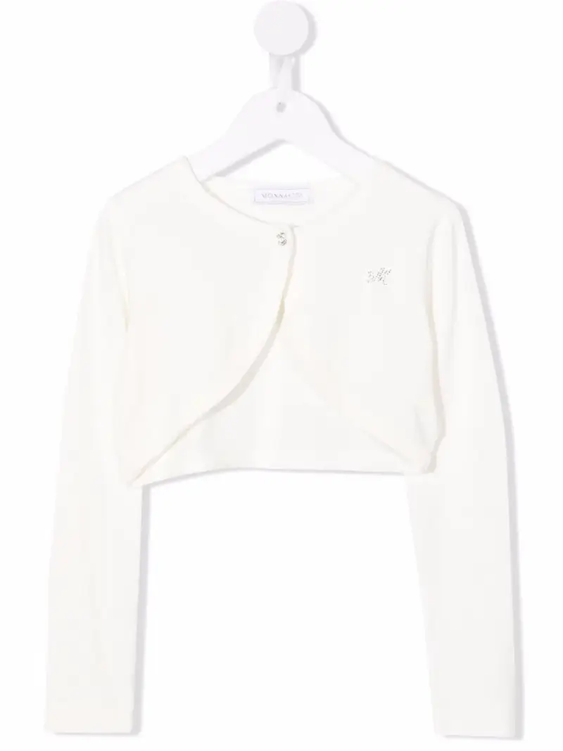 Coprispalle panna con bottone gioiello