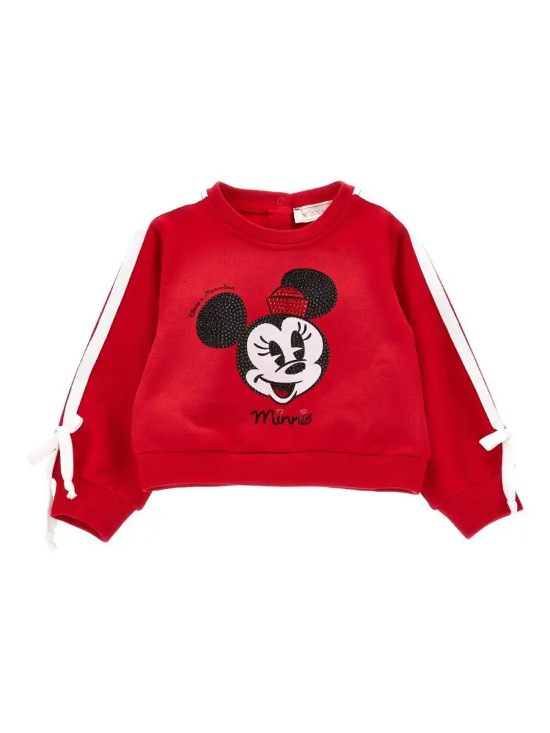 Felpa rubino in jersey con stampa fumetto