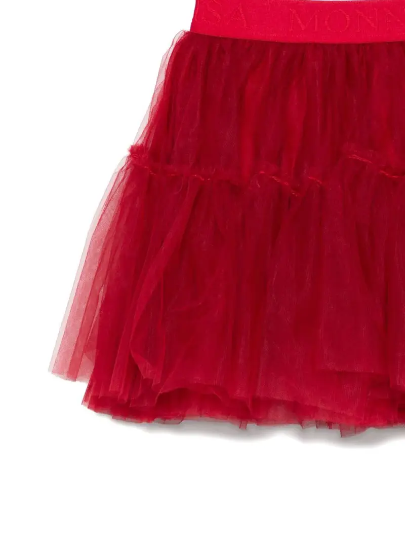 Gonna Rossa in Tulle a Strati Rosso miniatura 2