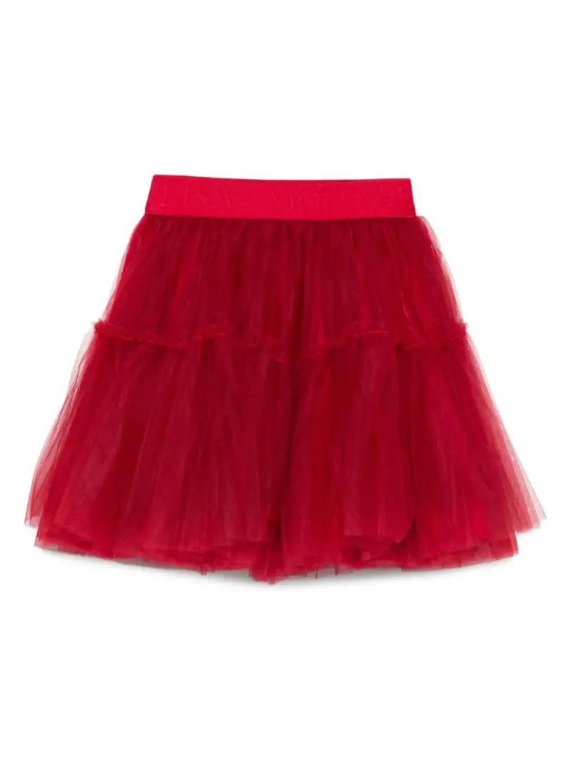 Gonna Rossa in Tulle a Strati Rosso miniatura 3