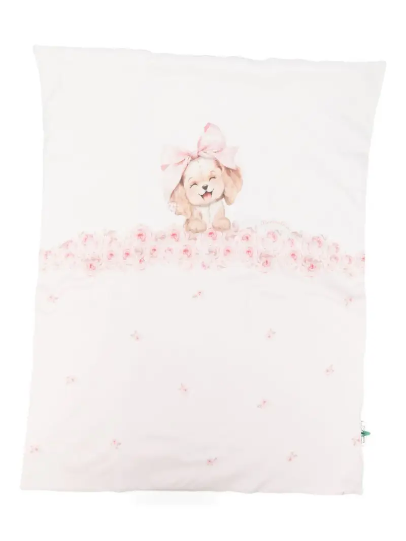 Sacco nanna panna e rosa in cotone biologico con stampa