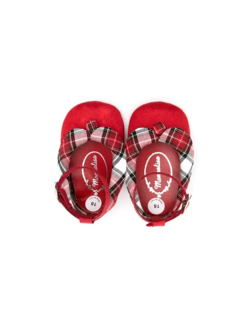 Scarpe rosse tantasia tartan neonata Rosso miniatura 3