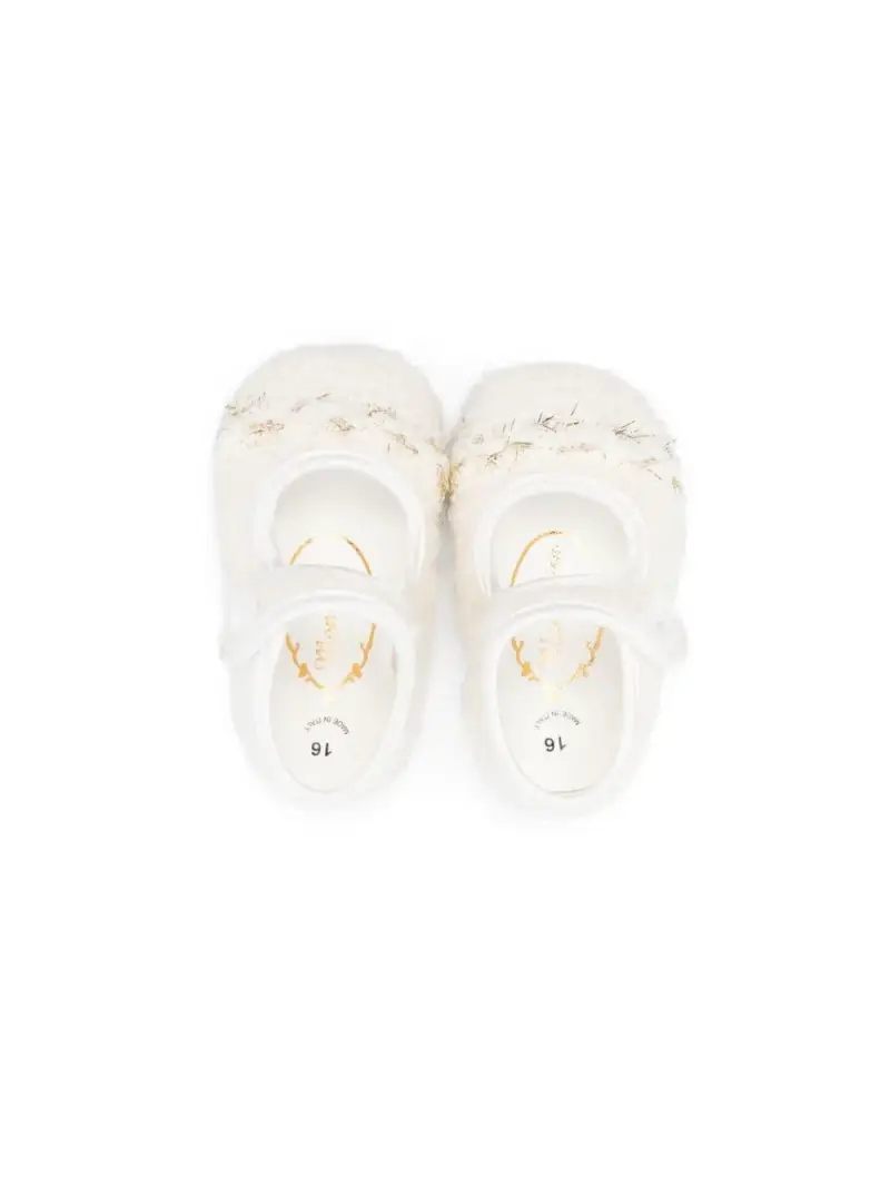 Scarpine bianche effetto bouclè Panna miniatura 3