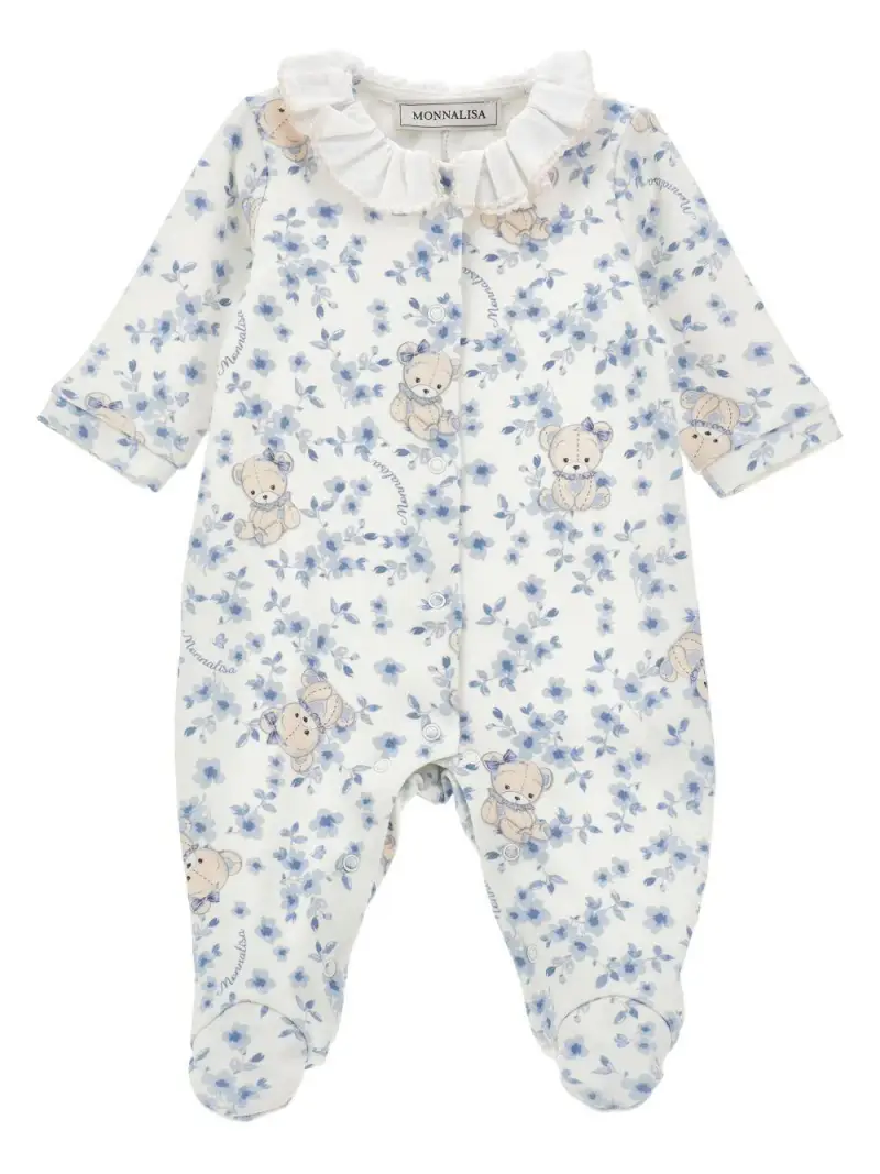 Tuttina bianca in cotone con stampa floreale Fantasia