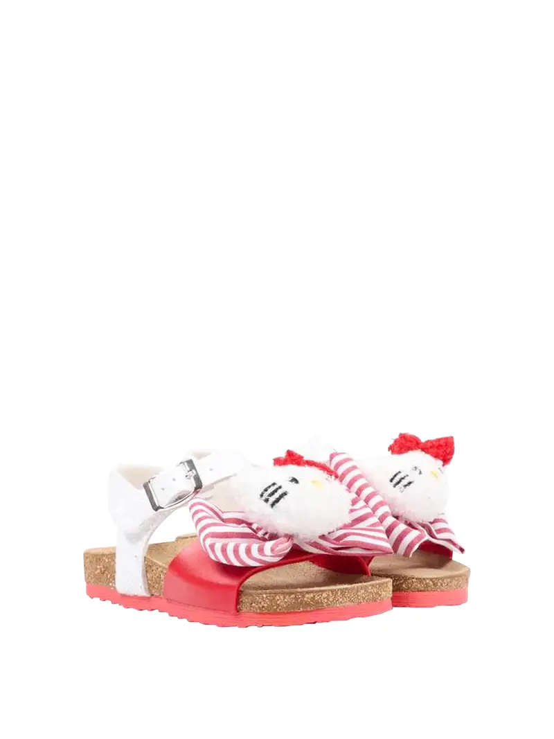 Sandali Con Applicazione Rosso